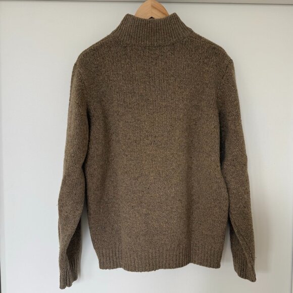L.L. Bean Lambswool 1/4 Button Sweater - Picture 3 of 8